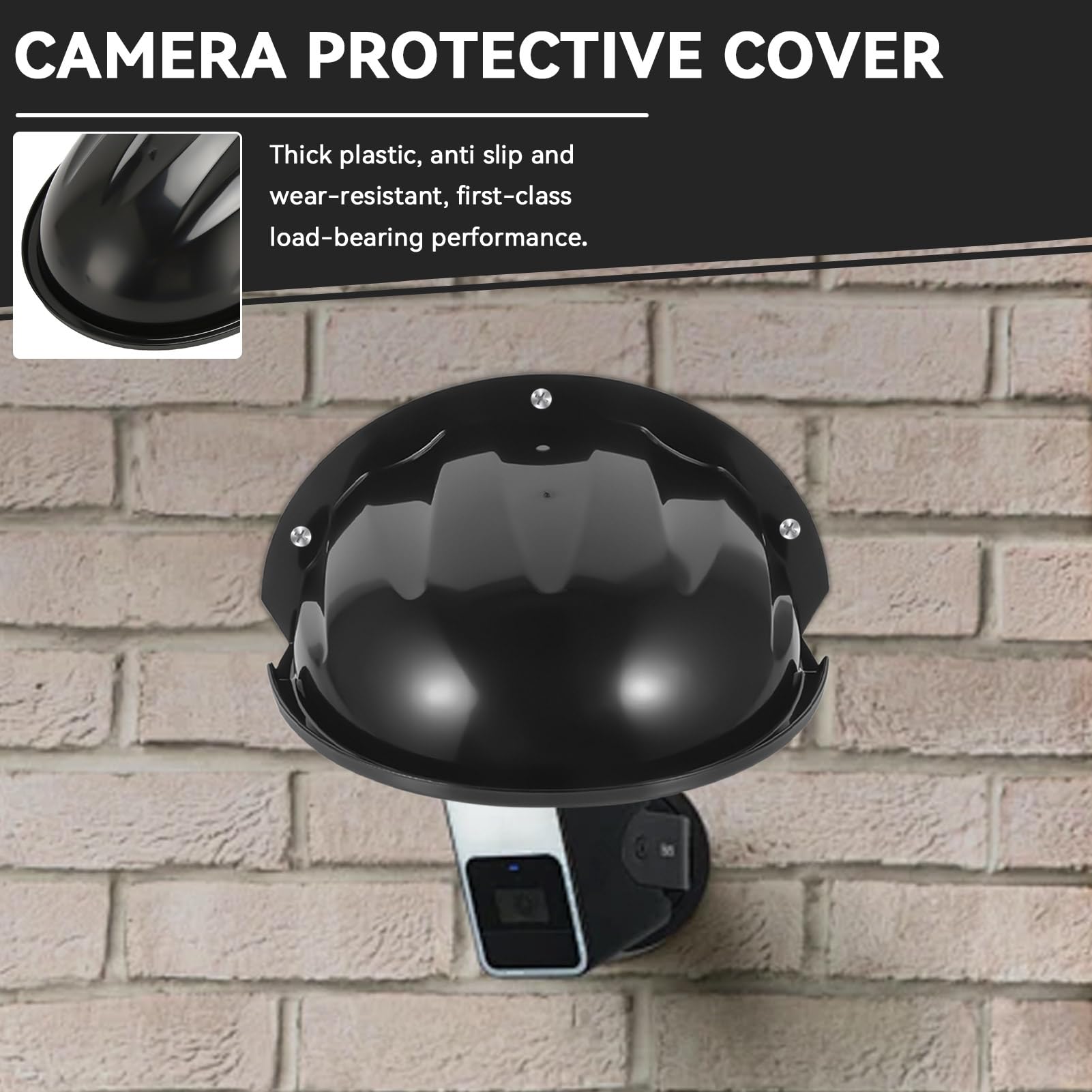 Universal ABS Plastic Sun & Rain Shade Cover for Outdoor Security Cameras - Weatherproof Camera Shield Protector (Black) | Ideal for Home Surveillance, Backyard Monitoring & Weather Protection