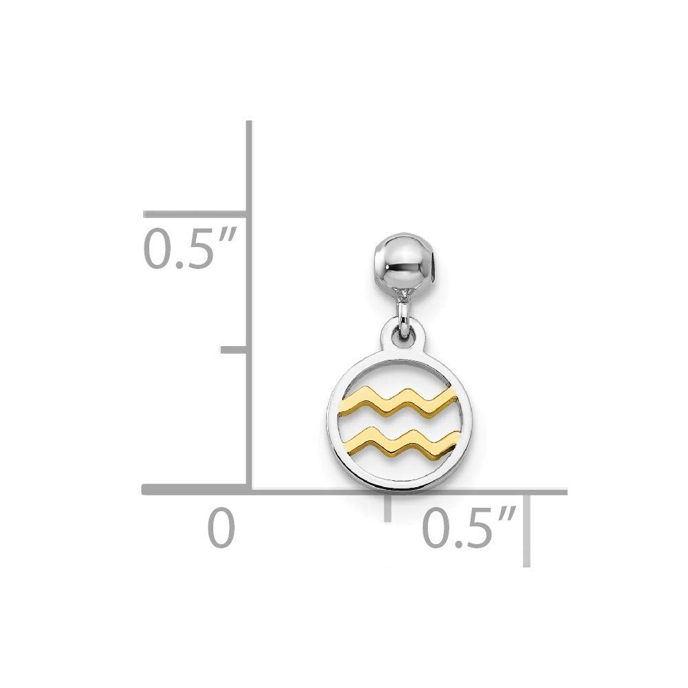 925 Sterling Silver Mio Memento Scorpio Zodiac Charm Pendant with Rhodium & Gold Plating - Perfect for Birthdays, Gifts & Astrology Jewelry Collections