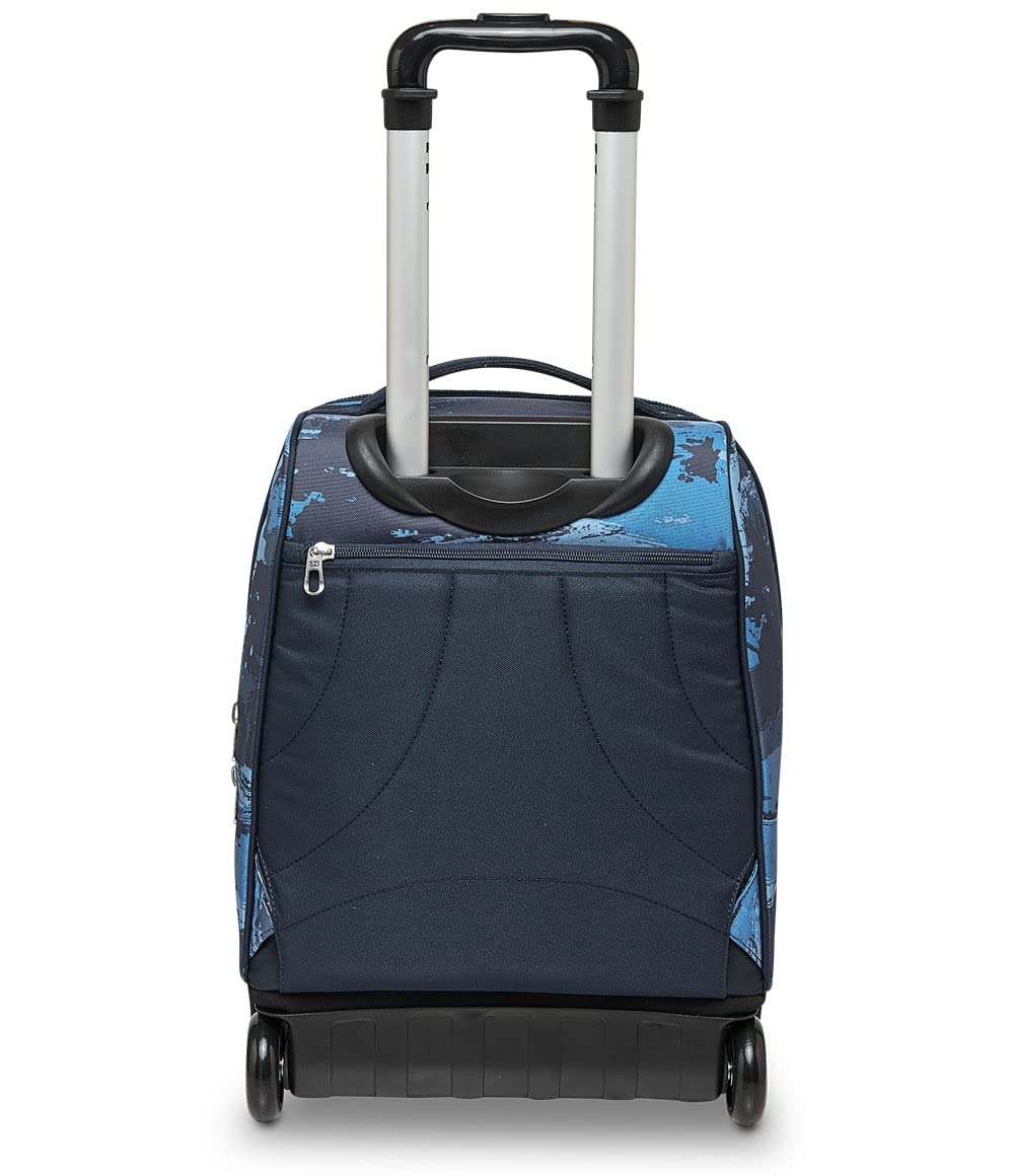 Trolley Seven 2-in-1 Backpack with Crossover System - Blue Wet Color for Boys - School Backpack & Travel Luggage - Perfect for Daily Commute, Classroom Use and Family Trips