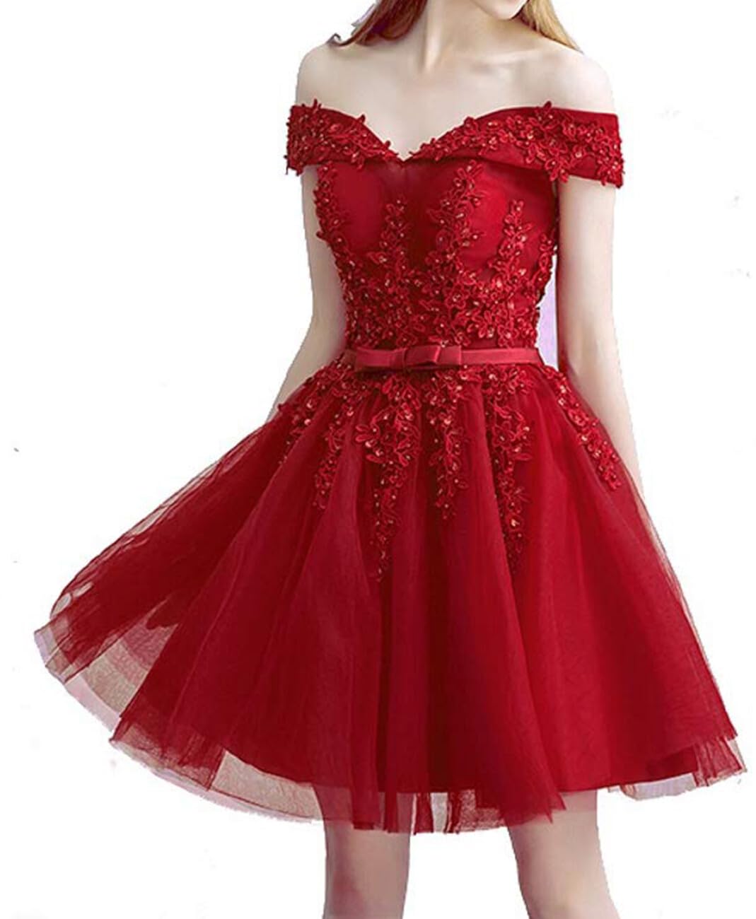 Elegant Lace Short Homecoming Dress for Teens - Tulle Prom HOCO Dress for Party, Dance & Special Occasions