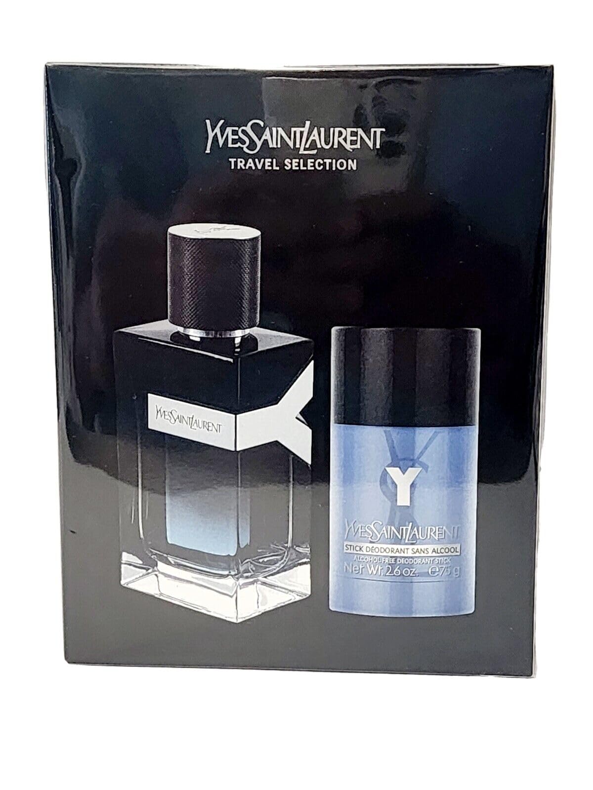 Yves Saint Laurent YSL Y Eau de Parfum 3.4 oz Spray + 2.5 oz Deodorant Stick Gift Set for Men - Fresh & Masculine Fragrance Combo for Day & Night Wear, Work & Special Occasions