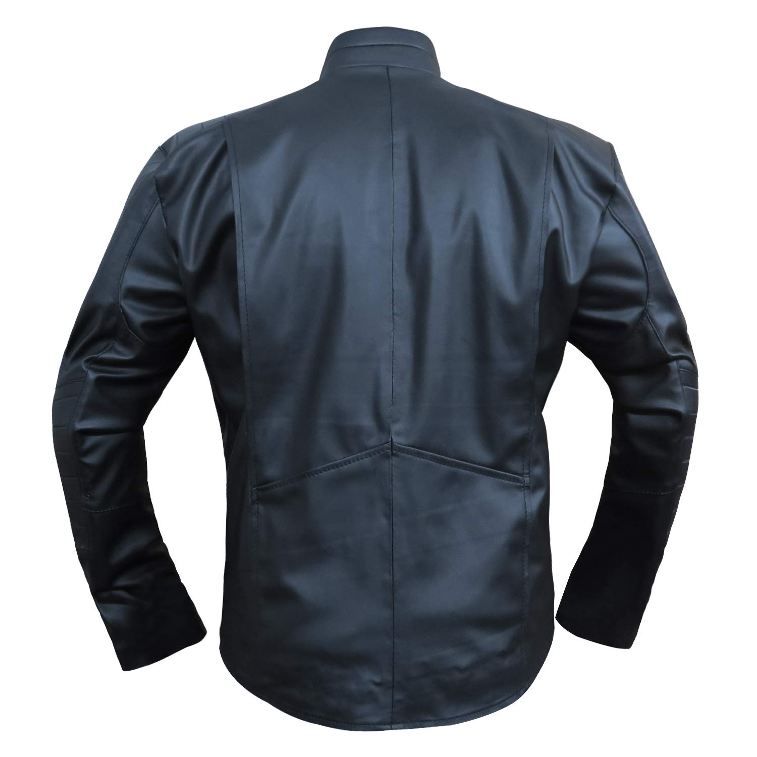 DOJ Bat Men's Black Faux Leather Jacket with S Logo - Stylish Motorcycle Coat for Men | Perfect for Riding, Casual Outfits & Night Out