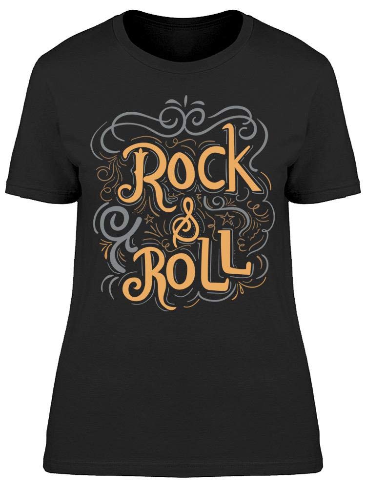 Rock and Roll Graphic T-Shirt for Women - Vintage Band Tee - Soft Cotton Casual Top for Concerts, Parties & Everyday Wear