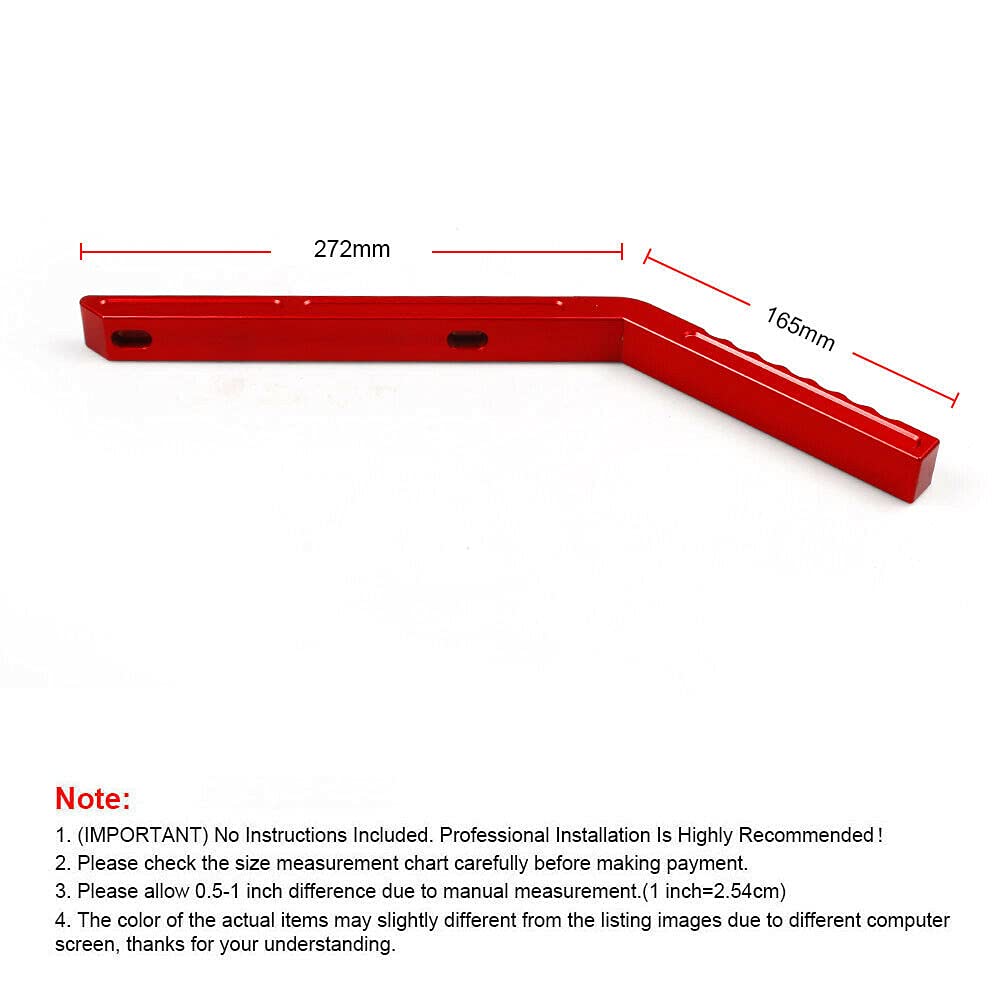 **2007-2018 Jeep Wrangler JK Aluminum Front & Rear Grab Handles Kit (Red/Silver) - Heavy-Duty Off-Road Assist for Climbing & Exiting**    *(Use Case: Perfect for off-road adventures, daily driving, and assisting passengers when entering/exiting your Jeep Wrangler JK.)*