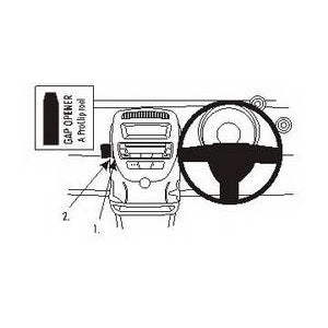 ClicOn No Holes Angled Dash Mount for Citroen C1 (2006-2013) - Secure Phone Holder for Easy Navigation & Hands-Free Driving