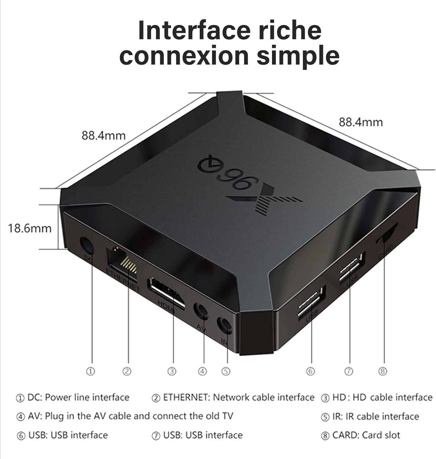 X96Q 2GB/16GB Android TV Box - Allwinner H313 Quad Core 4K Media Player with Android 10 | Mini Streaming Device for Netflix, YouTube & Gaming | Perfect for Home Entertainment & Smart TV Setup