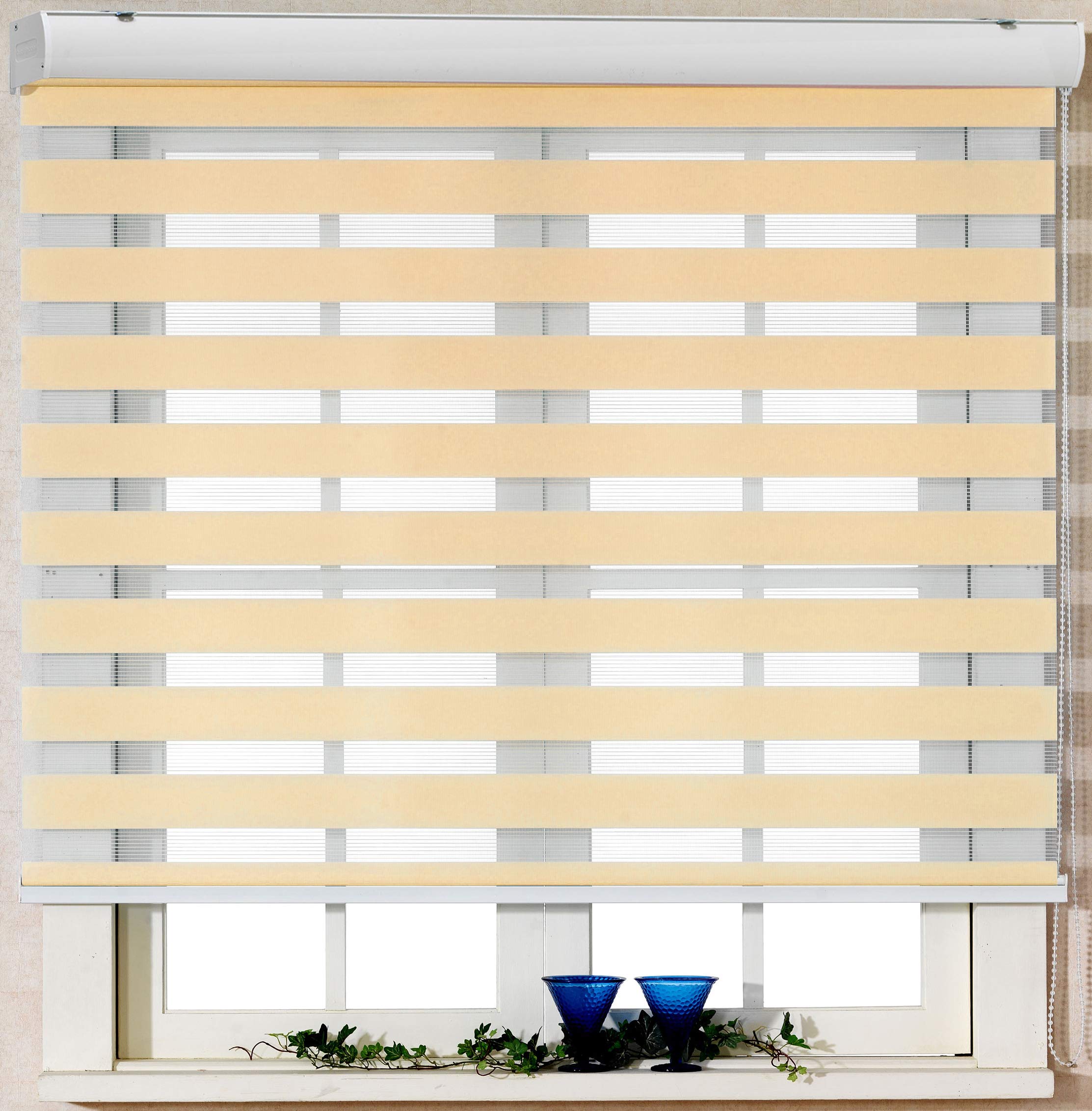 Custom Size Zebra Roller Blinds - [Foiresoft Basic, Peach, 108