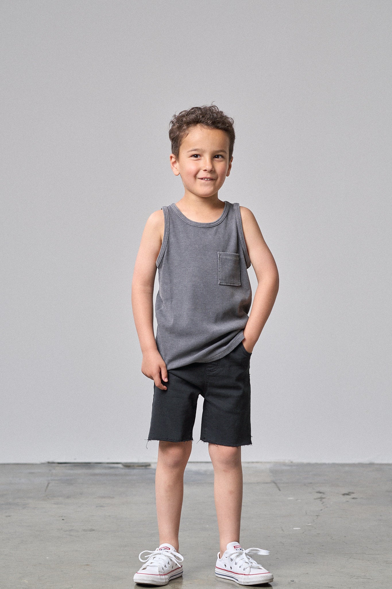 Acid Wash Ribbed Tank Top - Black | Women's Vintage Style Sleeveless Shirt for Casual Wear, Summer Outfits, and Layering