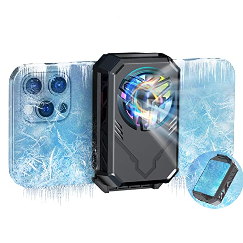 Semiconductor Phone Cooler for iPhone & Android - Ultra Quiet Portable Cooling Fan for Gaming (PUBG, Live Streaming) - Fits 4-7.5 Inch Phones - Prevent Overheating & Boost Performance | Perfect for Mobile Gaming, Live Streaming & Intensive App Use
