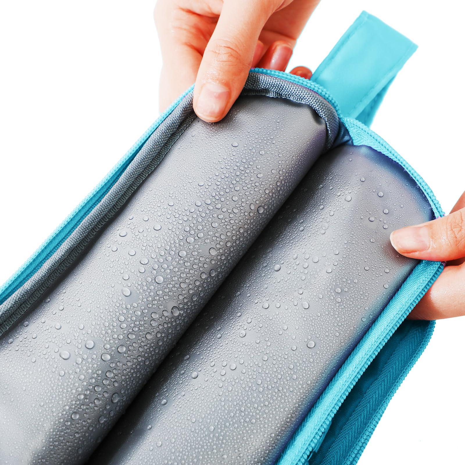 Teal Waterproof Hanging Toiletry Bag for Girls & Teens - Travel Cosmetic & Makeup Organizer - Perfect for School, Camping, and Vacation Trips - Green