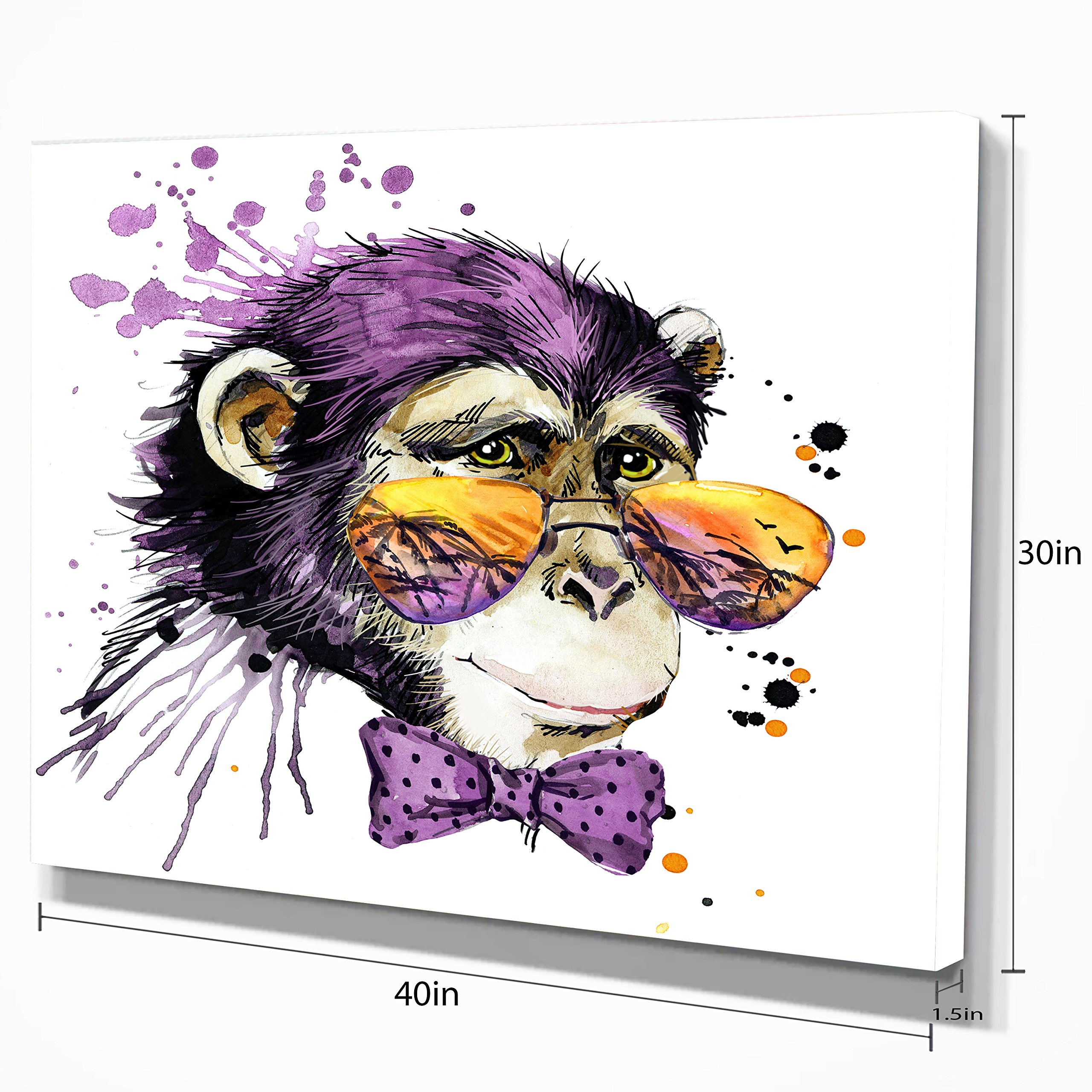 Fun Cool Monkey Animal Art Painting for Kids - Creative Wall Decor for Children's Room & Playroom