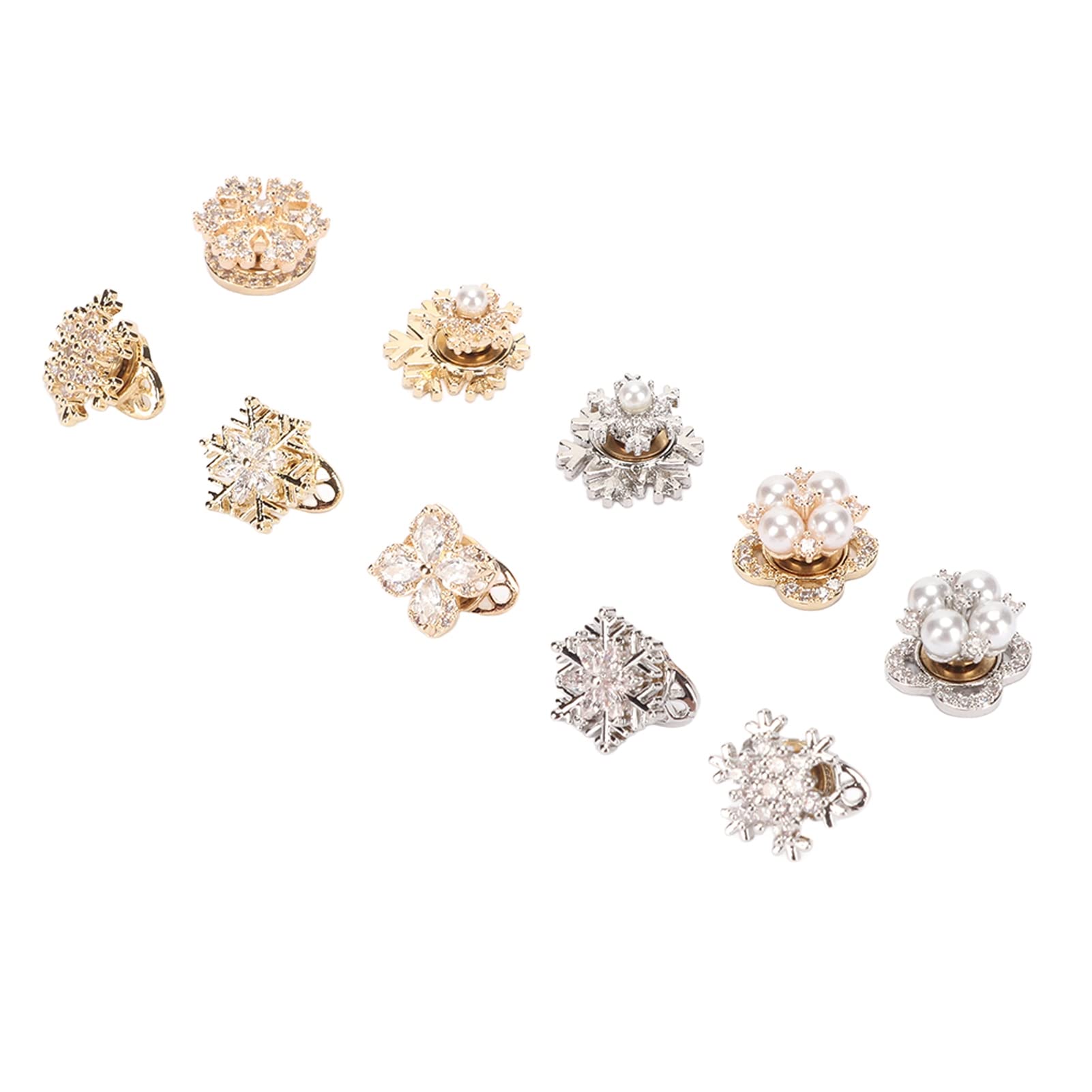 10PCS Elegant Nail Rhinestone Decals for DIY Nail Art - Perfect for Manicures, Parties, Weddings & Special Occasions