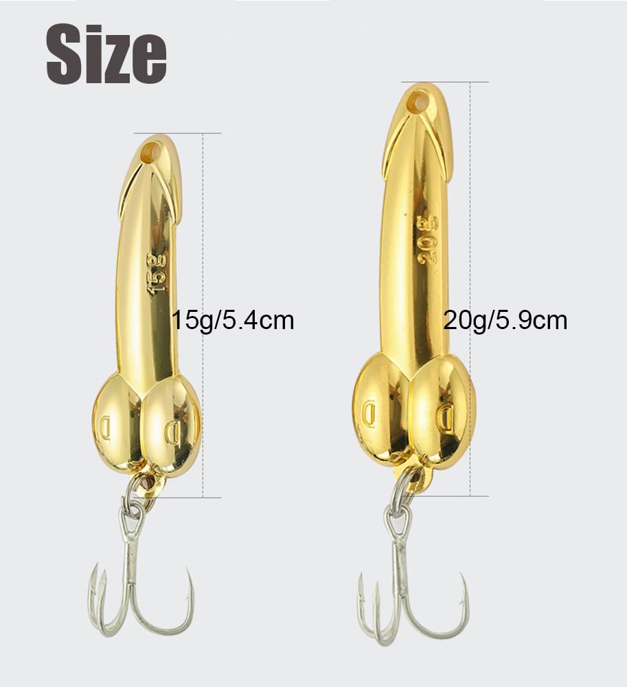 5Pcs Funny Fishing Lures for Men - Freshwater & Saltwater Spinner Baits for Bass & Trout - Perfect Gag Gift for Valentine's Day, White Elephant Festival & Father's Day - Great for Outdoor Fishing Trips & Practical Jokes