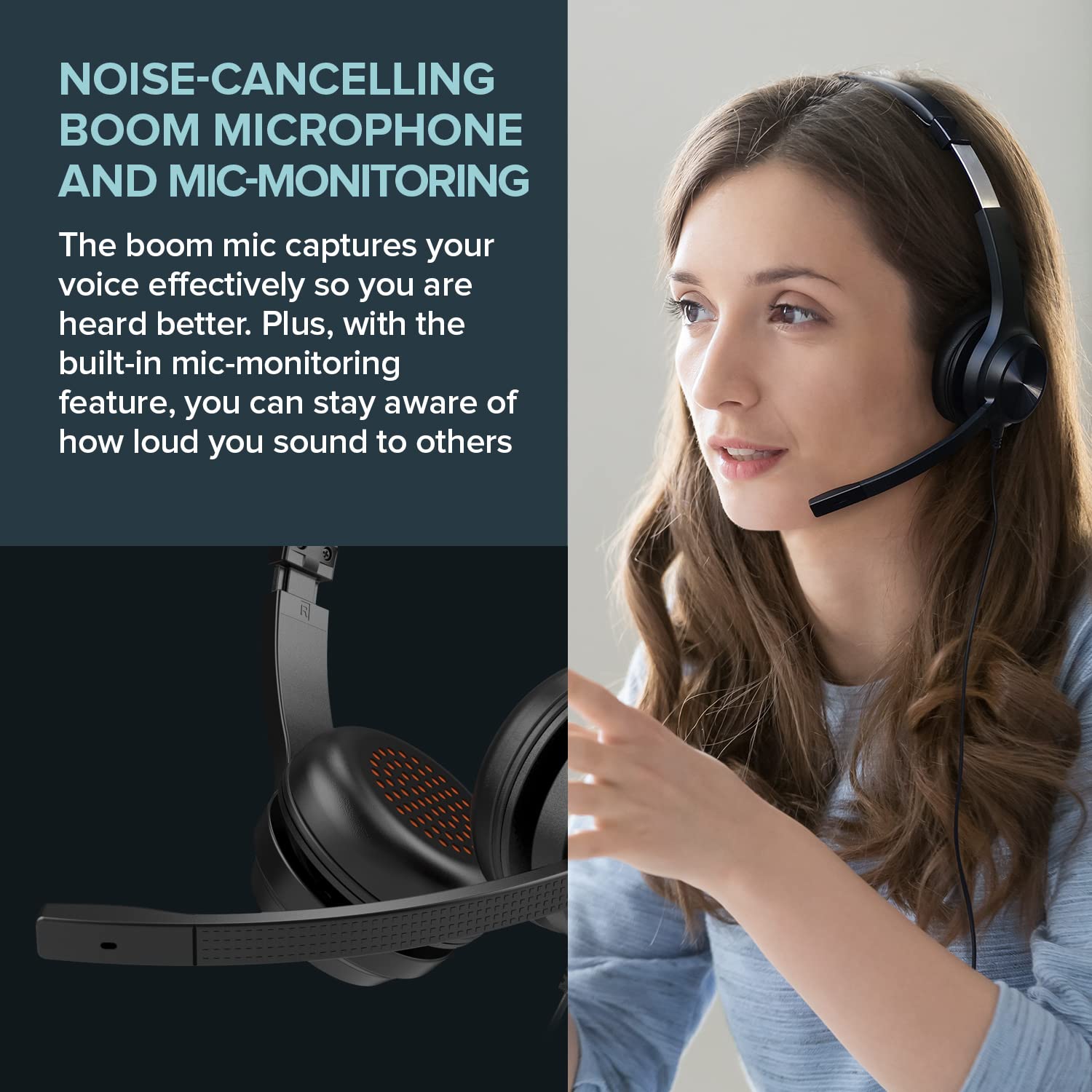Creative Chat USB On-Ear Headset with Swivel-to-Mute Noise-Cancelling Boom Mic - Mic Monitoring & SmartComms Kit for PC, Mac, Gaming Consoles - Perfect for Online Meetings, Gaming & Remote Work