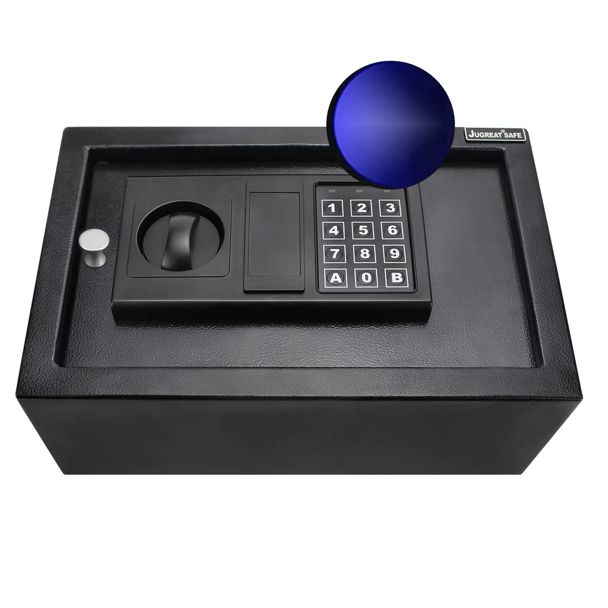 JUGREAT Electronic Digital Security Safe with Induction Light - Steel Construction Hidden Drawer Safe with Key Lock for Home, Office, Hotel & Business - Secure Cash, Jewelry & Documents in Style