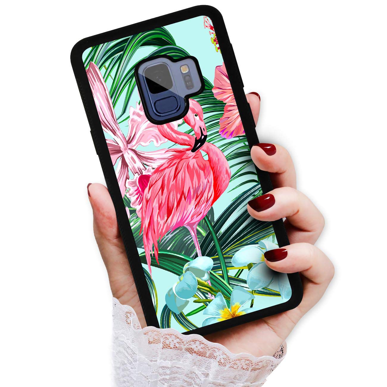 Durable Protective Soft Back Case for Samsung Galaxy S9 - Tropical Flamingo Design | Shockproof Phone Cover | Perfect for Outdoor Activities, Travel & Daily Use