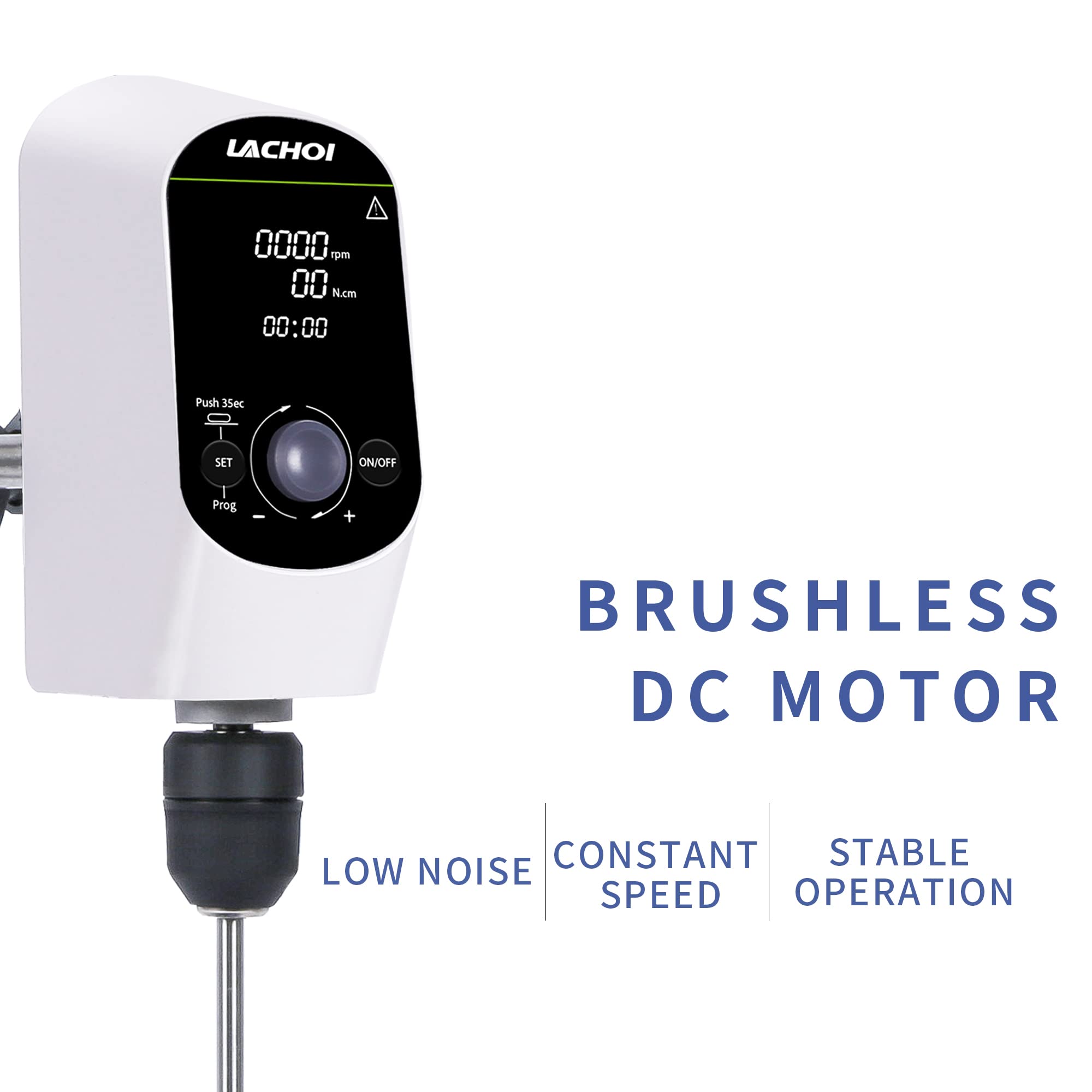 **Digital Overhead Stirrer Mixer 100-2000 RPM, 20L Max Capacity, 10000mPas Viscosity, LCD Display - Powerful Lab Mixer with Stirring Rod & Stand for Chemical, Food, and Cosmetic Blending**    *(Perfect for Laboratory Experiments, Food Preparation, and Industrial Mixing Applications)*