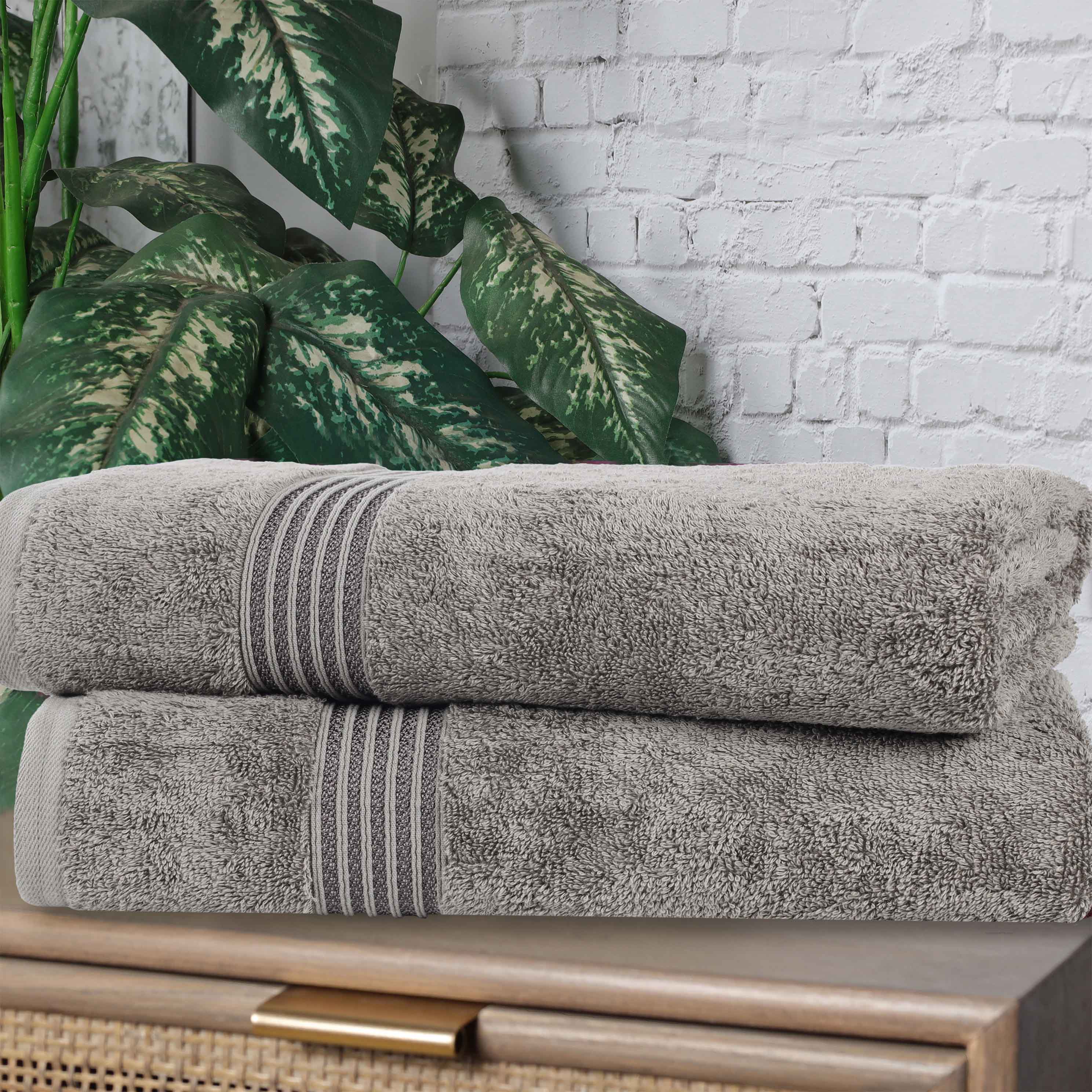 Premium Egyptian Cotton Bath Towel Set of 2 - Ultra Soft & Highly Absorbent Luxury Bath Sheets for Spa, Hotel & Home Use