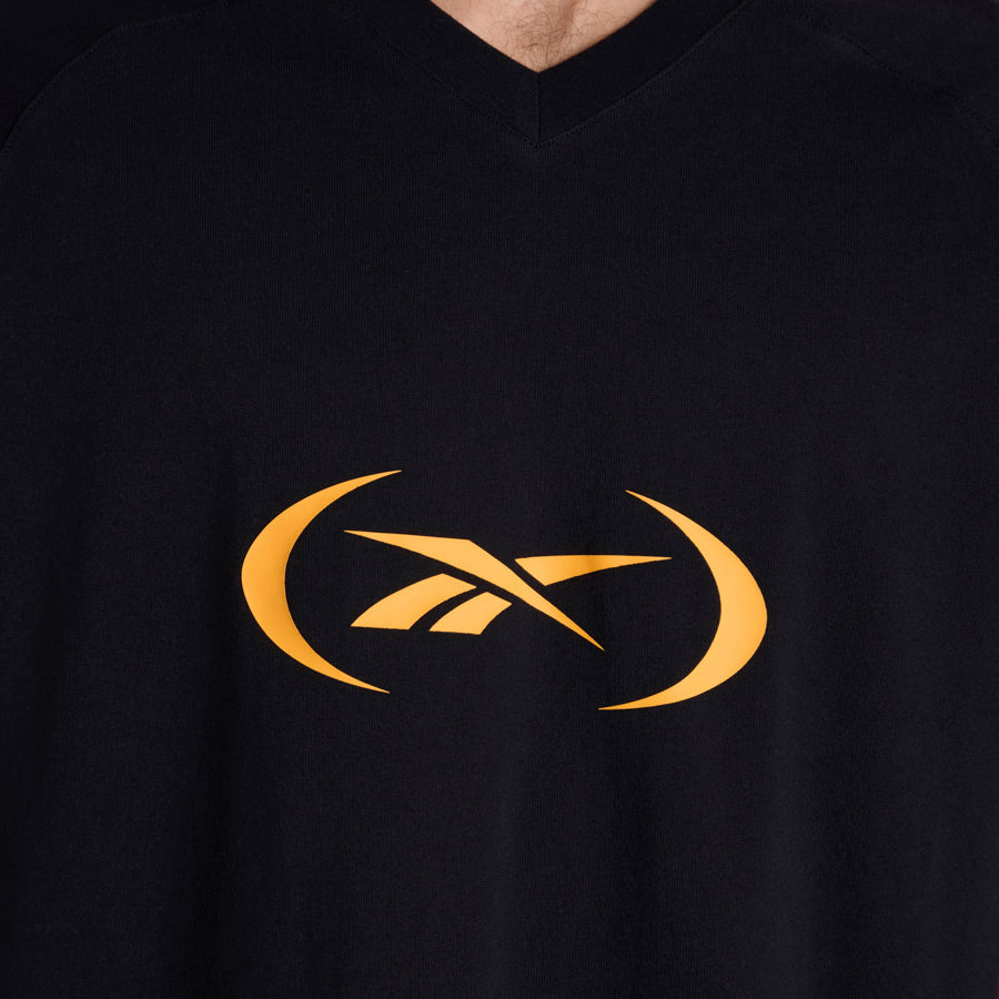 Hoopwear Jersey Tee - Black/Electric Amber - Comfortable Basketball Practice Shirt for Men & Women - Perfect for Gym, Training, and Casual Wear
