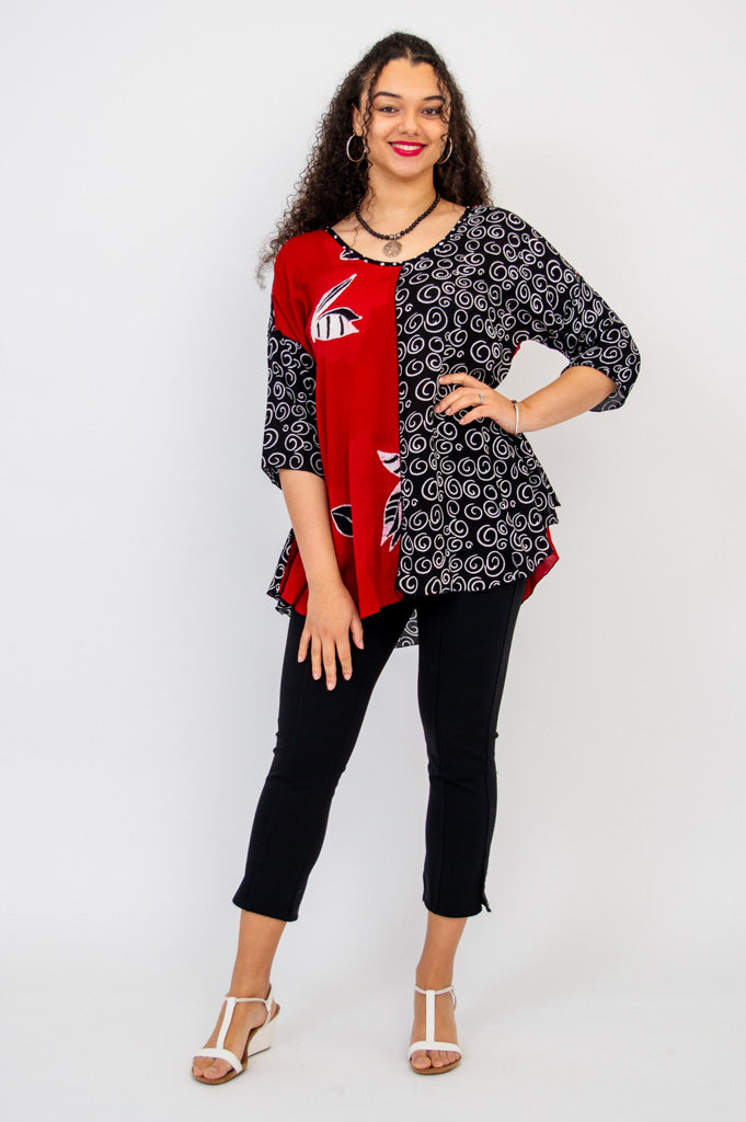 Gayle Top Lattice Mix Women's Fashion Blouse - Perfect for Casual Outings, Dates & Summer Wear