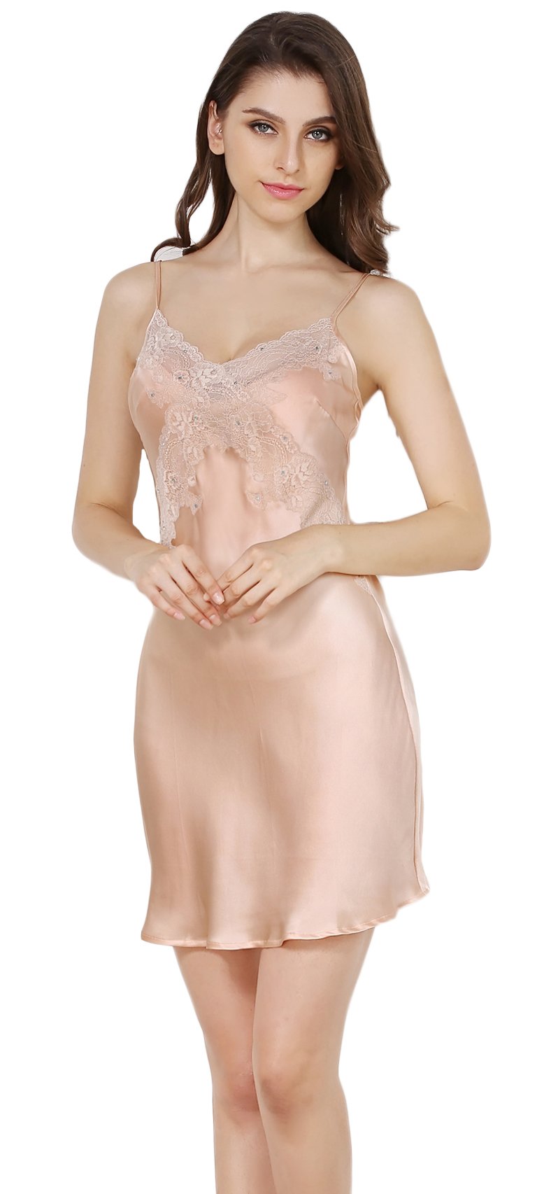Pure Mulberry Silk Pajama Set for Women - Soft & Breathable Nightgown with Elegant Embroidery | Perfect for Sleepwear, Loungewear & Bridal Nightwear