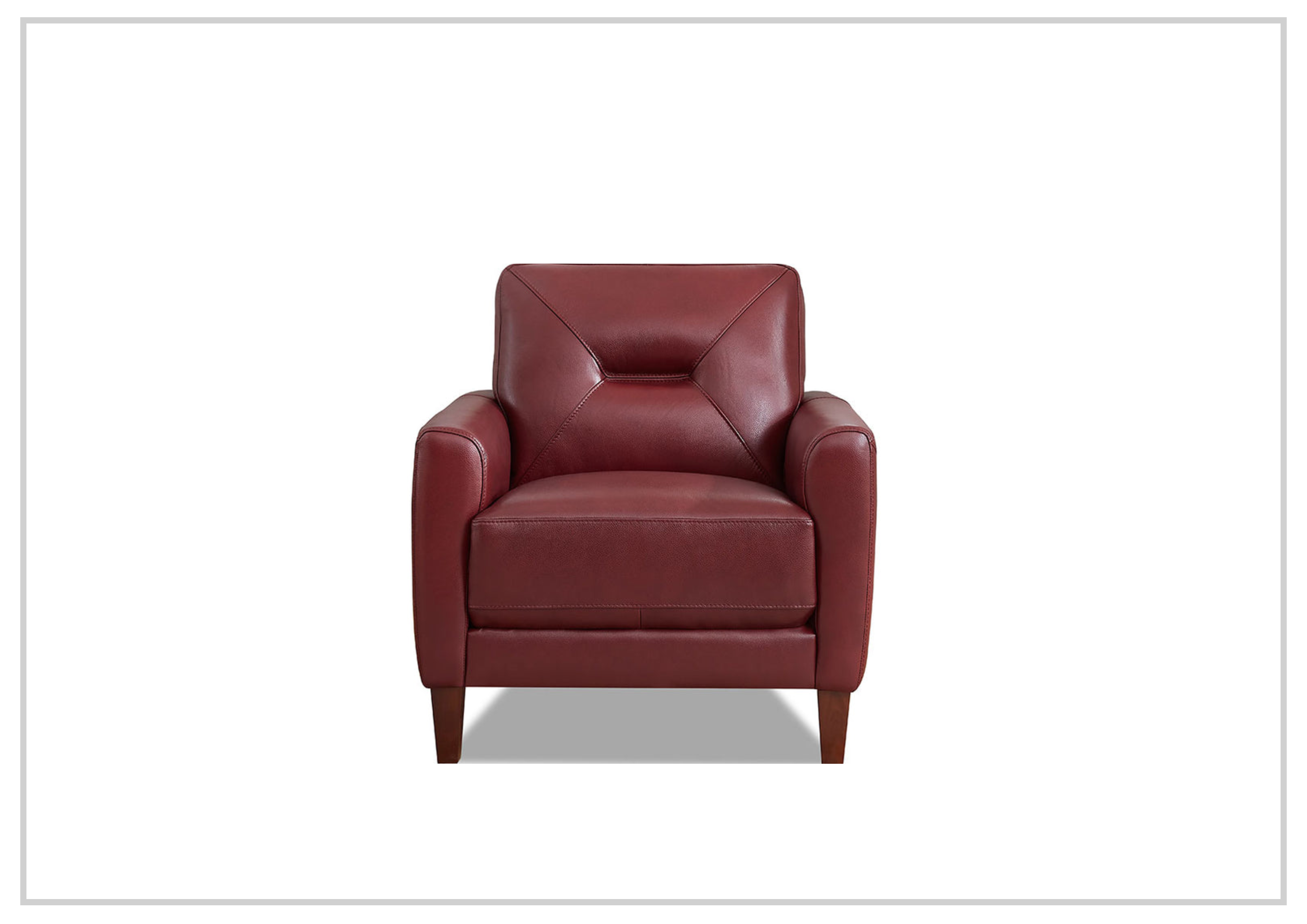 Premium Hydeline Mavis Stationary Armchair - Top Grain Leather Office Chair for Executive Desk, Home Study & Conference Room - Ergonomic Support & Luxurious Comfort