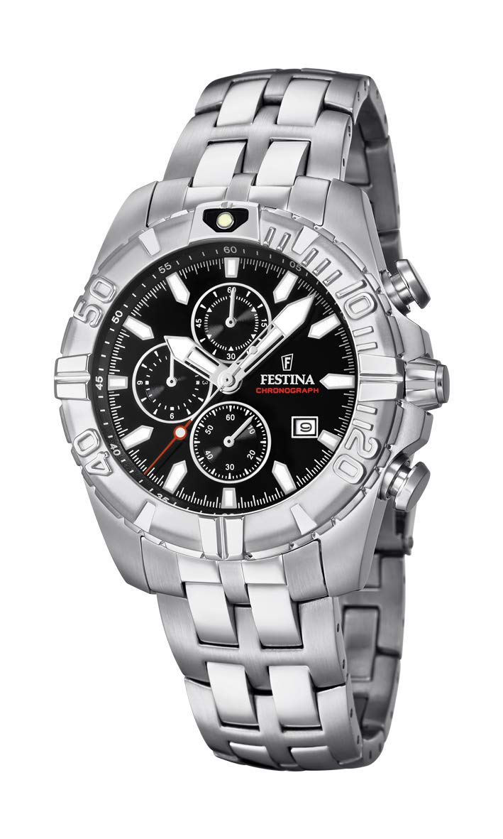 Festina Chronograph Quartz Watch for Men & Women - Stainless Steel Strap F20355/4 - Perfect for Work & Casual Wear