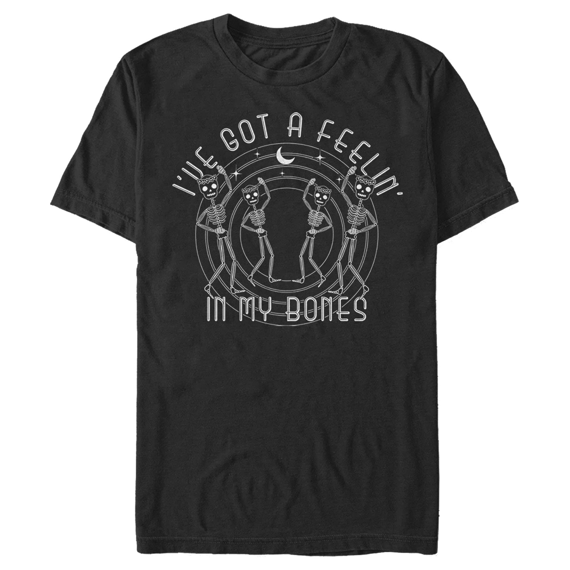 Men's Lost Gods Halloween 'I've Got a Feelin' in My Bones' Graphic T-Shirt - Spooky Costume & Casual Wear for Parties & Everyday Outfits