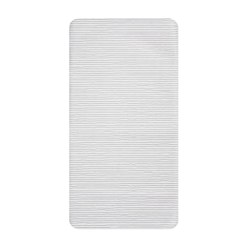 Lila Mae Baby Changing Mat - Waterproof & Portable Diaper Changing Pad for Infants & Toddlers, Easy to Fold & Travel-Friendly - Faux Leather (Black Pencil Stripe) - Perfect for Nursery, Travel & On-the-Go Diaper Changes