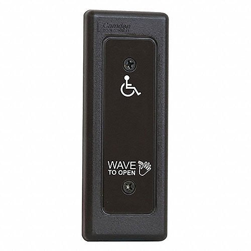 Camden CM 331/42S SGLR SureWave Hybrid Battery Powered Touchless Switch - 1 Relay, Narrow Design with Black Faceplate | Ideal for Hands-Free Lighting Control in Homes, Offices & Public Restrooms