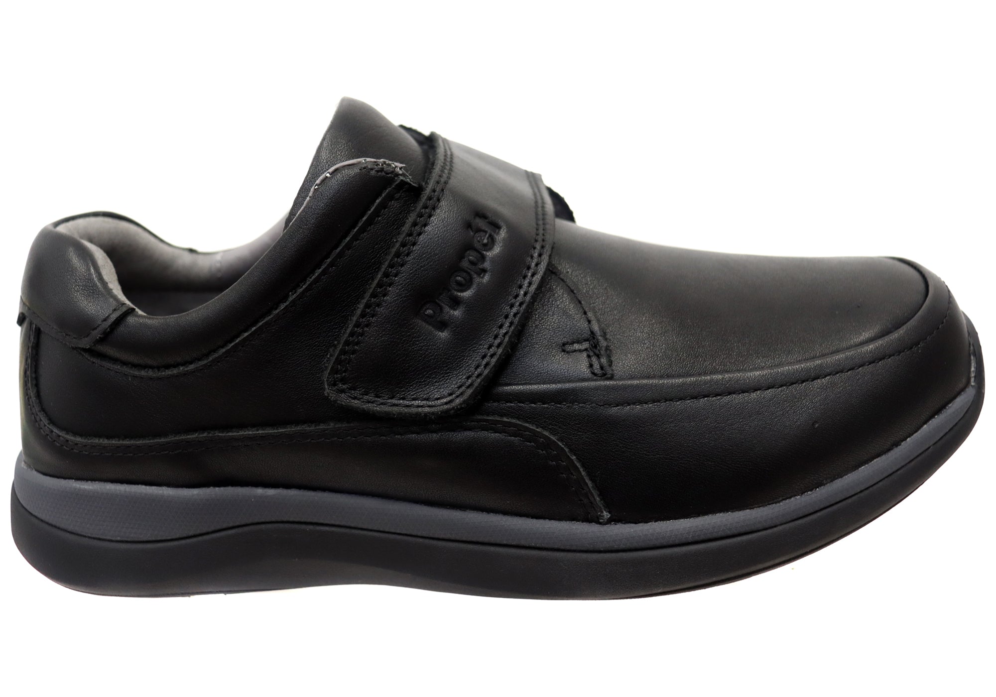 Propet Men's Parker 3E Extra Wide Leather Adjustable Strap Walking Shoes - Comfortable Orthopedic Footwear for Daily Wear & Outdoor Activities