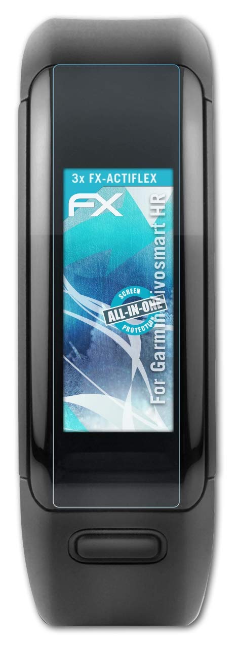 Garmin Vivosmart HR Screen Protector - 3 Pack Ultra Clear Flexible FX Film | Scratch-Resistant HD Protection for Fitness Tracking | Perfect for Running, Swimming & Daily Activity Monitoring