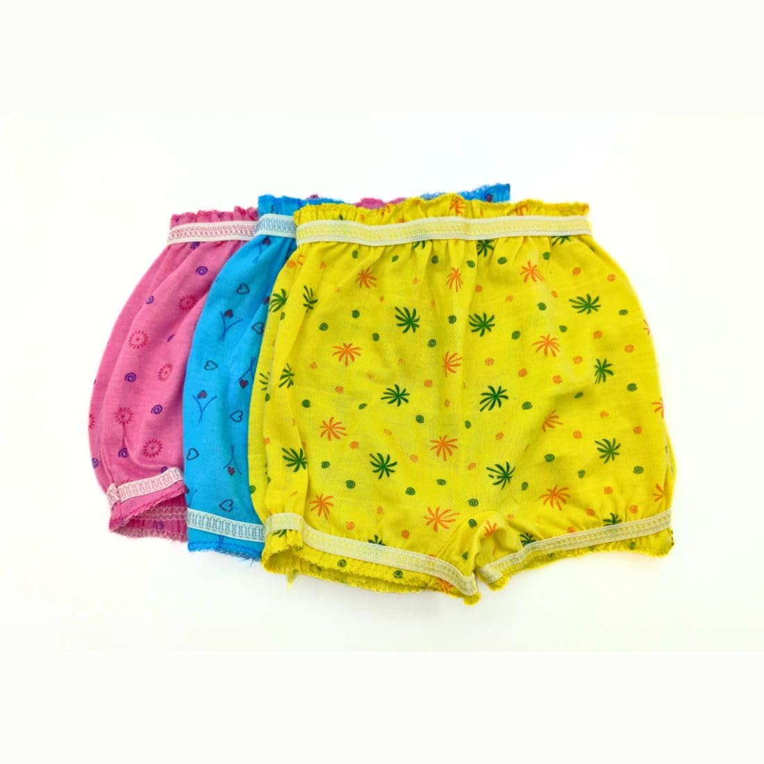 KIDZILO Baby Bloomers for Boys & Girls - 6 Pack Soft Cotton Unisex Underwear | Cute Allover Print Shorts for Toddlers & Infants | Perfect for Playtime, Diaper Cover & Everyday Comfort