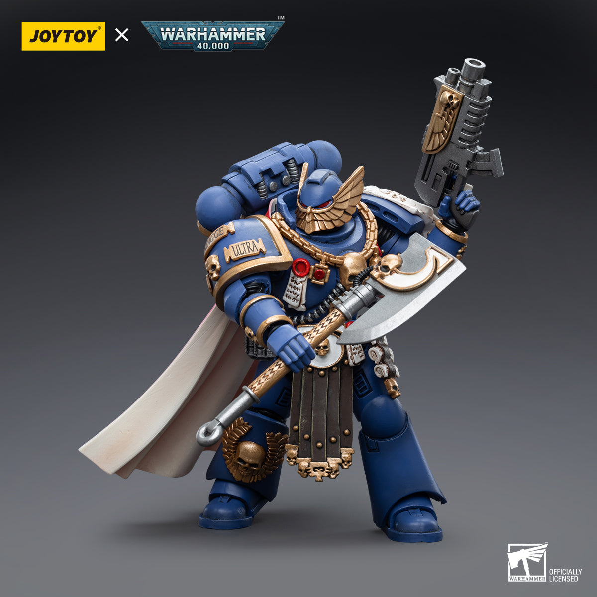 1/18 JOYTOY Warhammer 40K Ultramarines Honour Guard Action Figure Set (4pcs) - Perfect for Collectors, Tabletop Gaming & Display