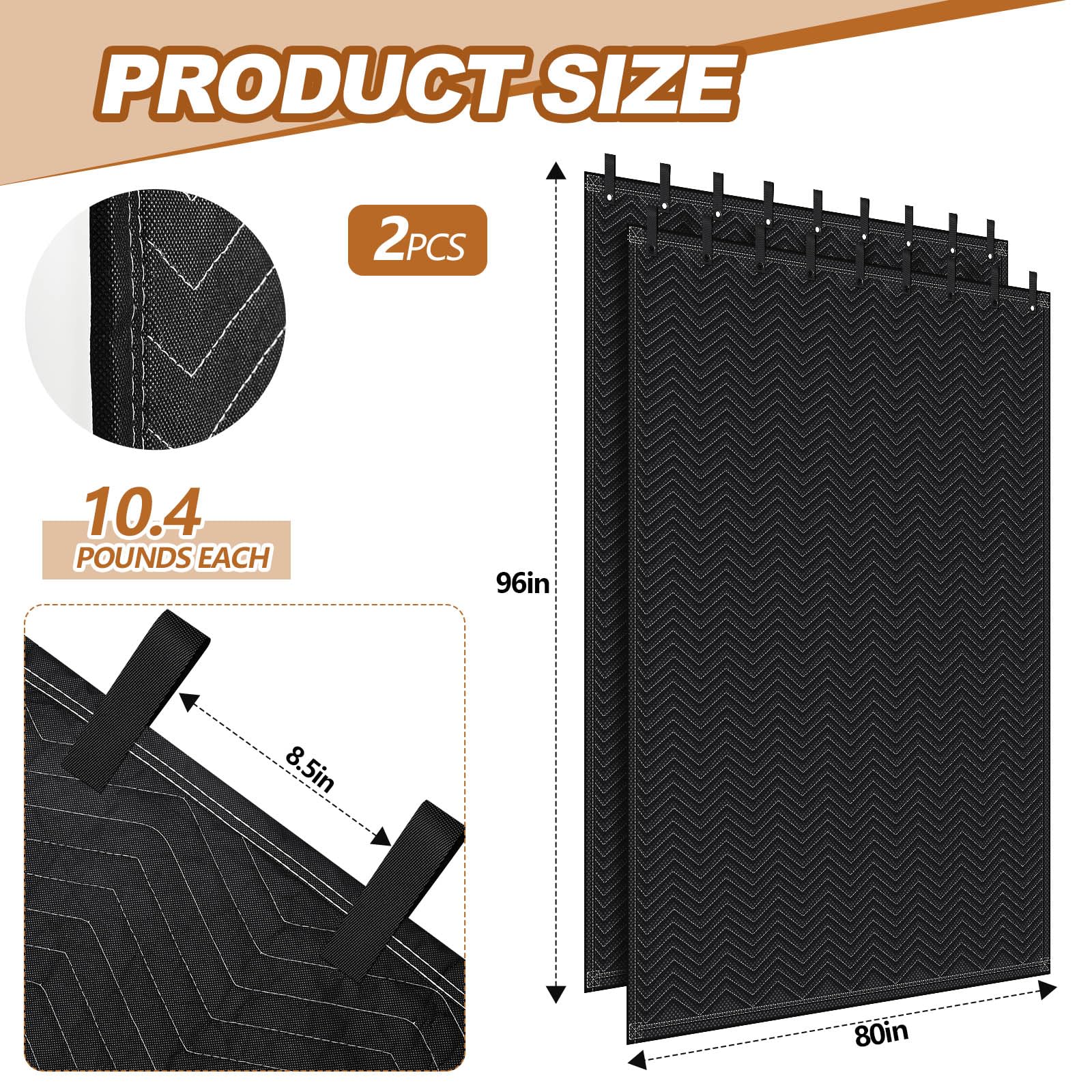 2 Pack Soundproof Blankets - 80
