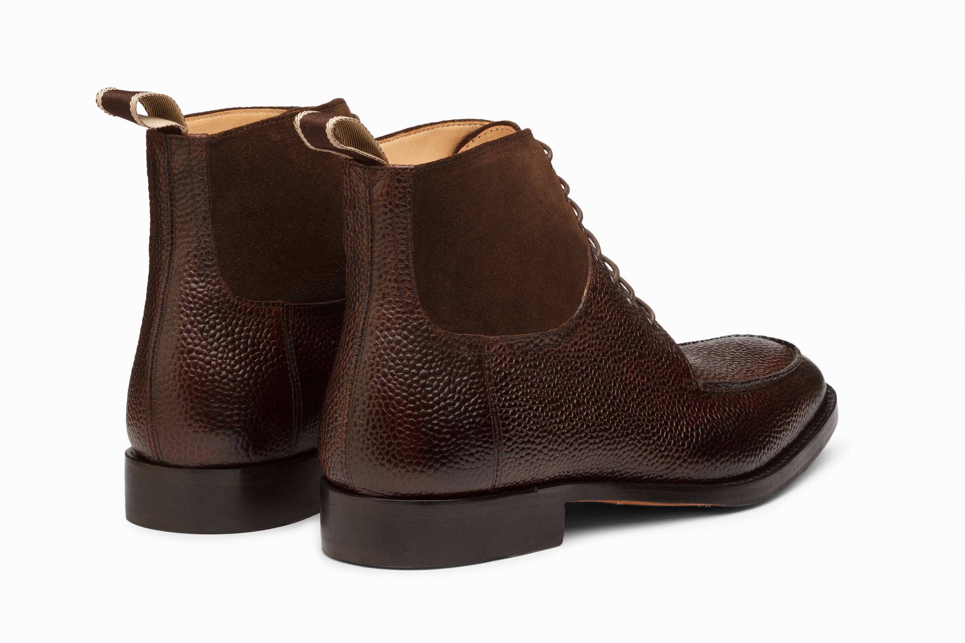 Men's Dark Brown Split Toe Derby Suede Combination Boots - Comfortable & Stylish Casual & Dress Shoes for Work, Office & Outdoor Wear