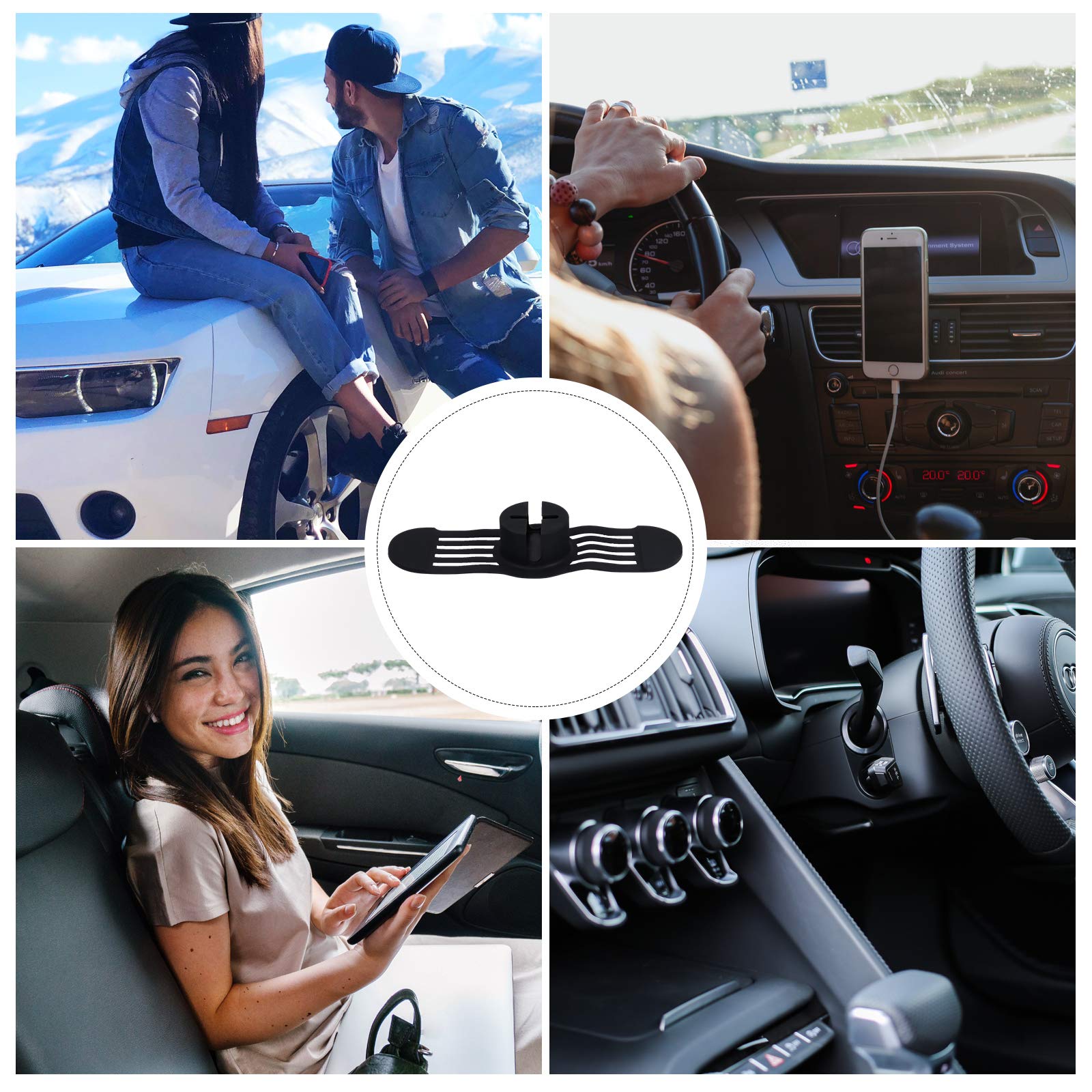 1Pc Universal Car Cup Holder & Phone Mount - Multifunctional Drink Holder for Couch, Sofa, Coffee Table - Perfect for Car, Home, Office & Travel Use