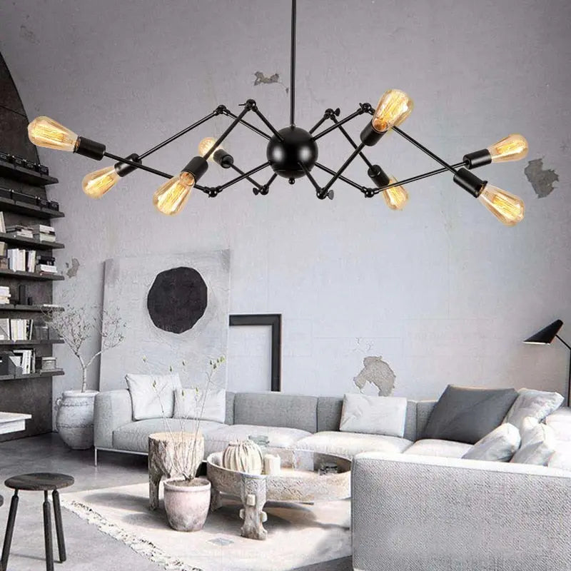 Jody Modern Spider Chandelier - Elegant 8-Arm Crystal Ceiling Light Fixture for Dining Room, Living Room & Bedroom | Perfect for Home Decor & Wedding Venues