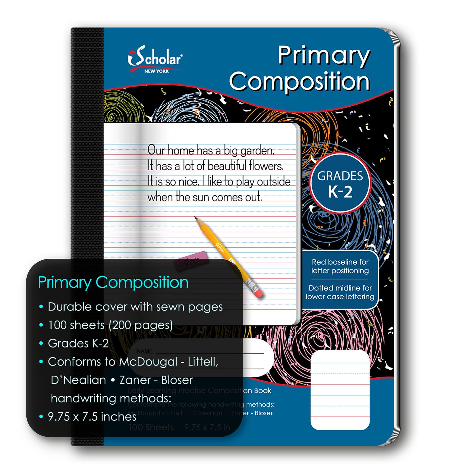 iScholar Primary Composition Notebook - 1/2
