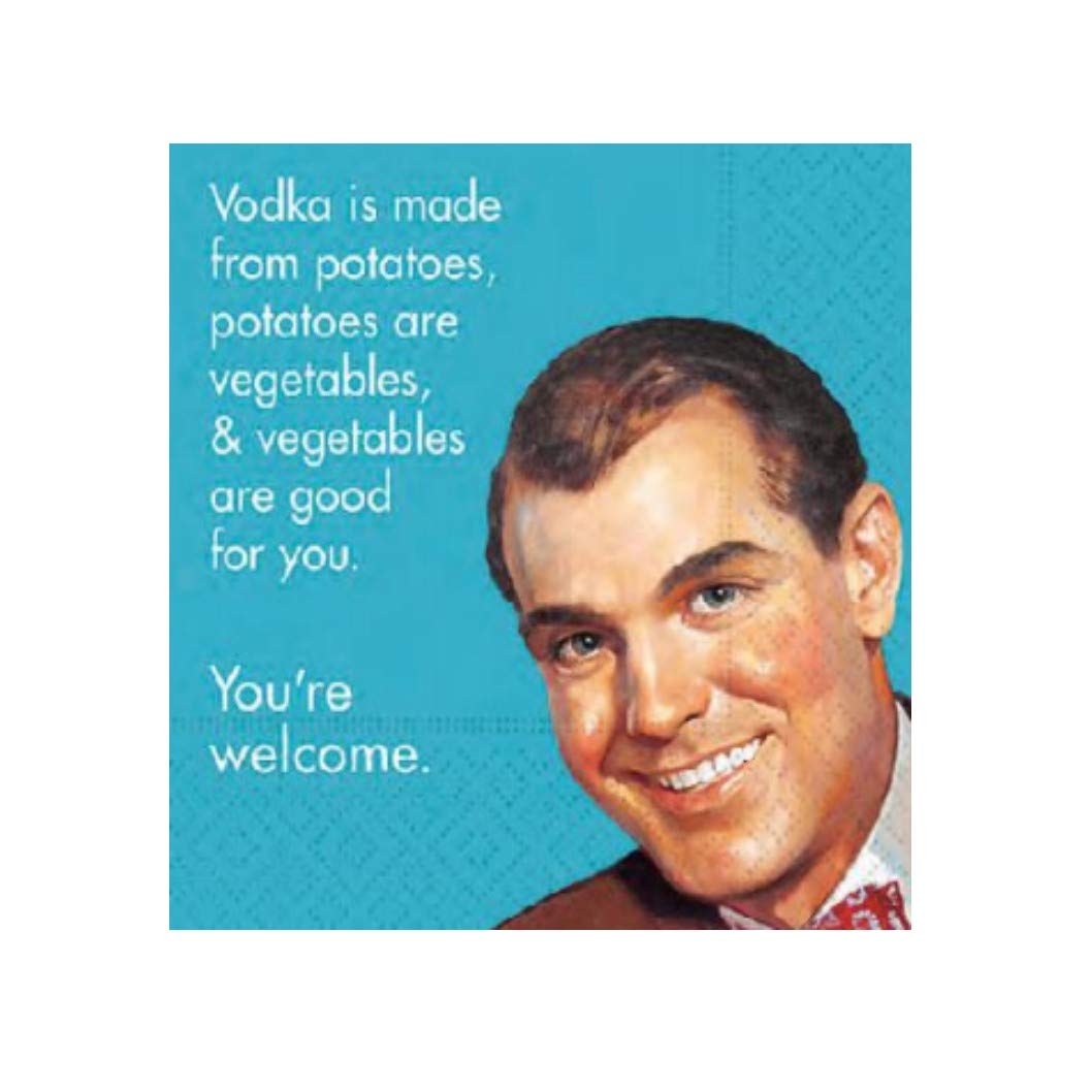 Premium Vodka Beverage Napkins Made from Potatoes - Multicolor Cocktail & Party Napkins for Bar, Wedding, and Dinner Events