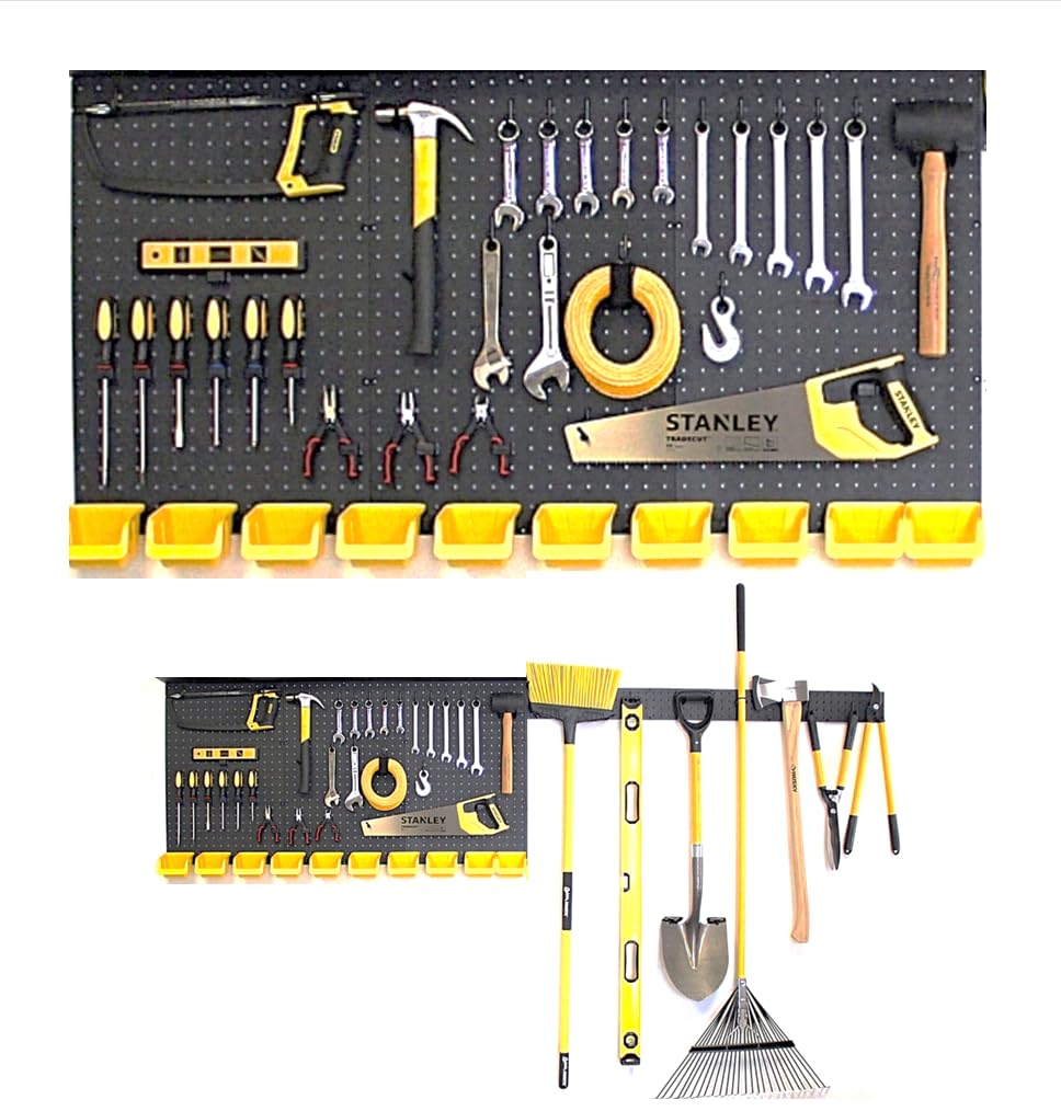 **96-inch WallPeg Pegboard Wall Organizer – Heavy-Duty Garage Tool Storage Panel with Hooks & Accessories | Wall-Mounted Utility Board for Tools, Bins & DIY Organization**    *(Perfect for Garage, Workshop, Shed & Home Storage – Maximize Space & Keep Tools Handy!)*