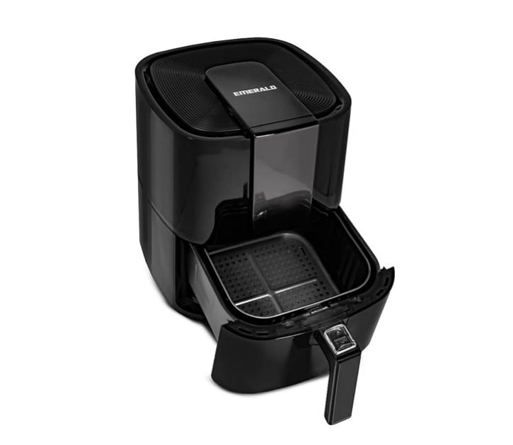 Emerald 1800W Digital Air Fryer with LED Touch Display, 5.2L Detachable Basket & Slide-Out Pan - Perfect for Healthy Frying, Roasting, Baking & Reheating - Ideal for Families, Meal Prep & Quick Snacks