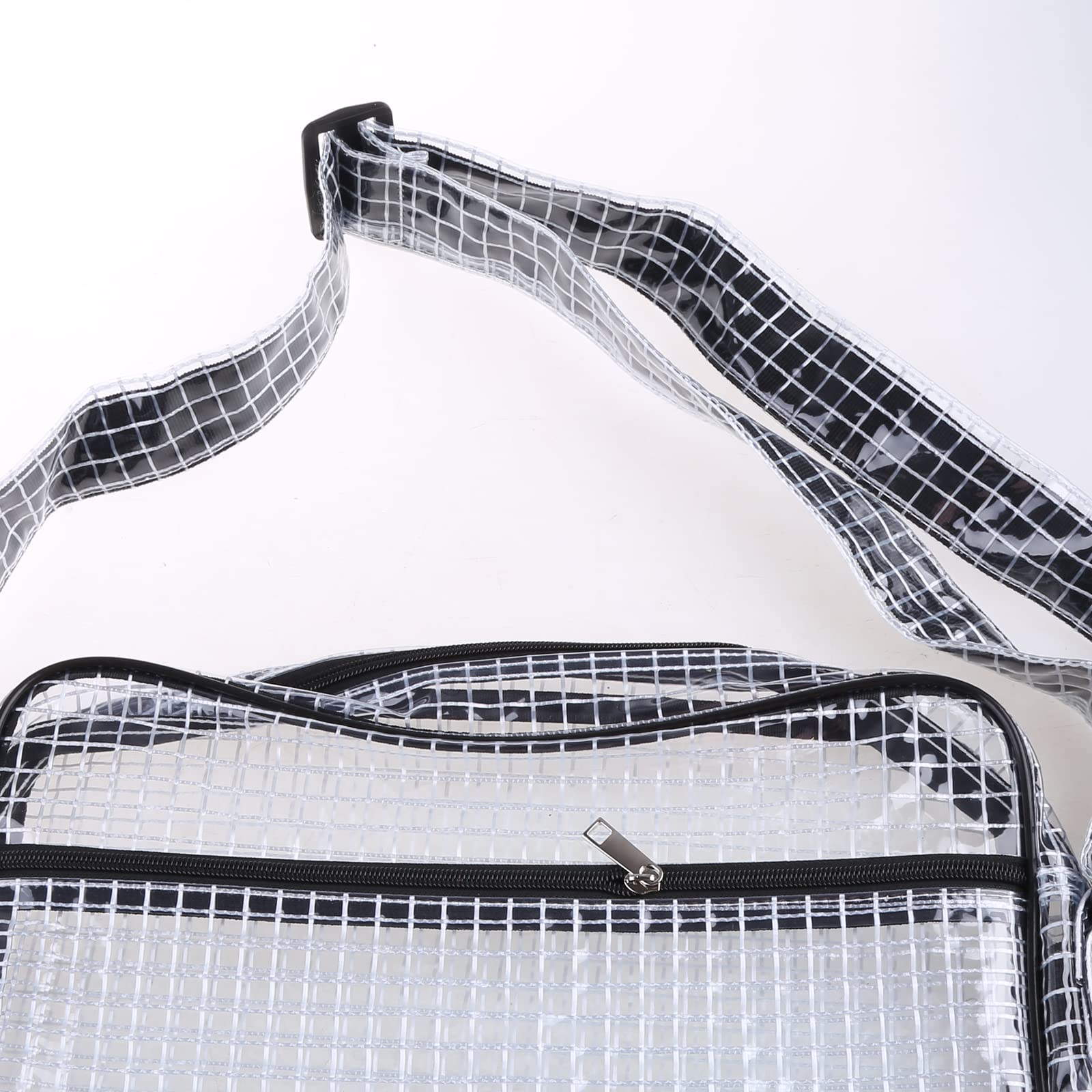 Anti-Static Cleanroom Engineer Bag for Semiconductor & Electronics - Clear PVC Crossbody Messenger Satchel (Silver) | Ideal for ESD-Sensitive Environments, Labs & Manufacturing