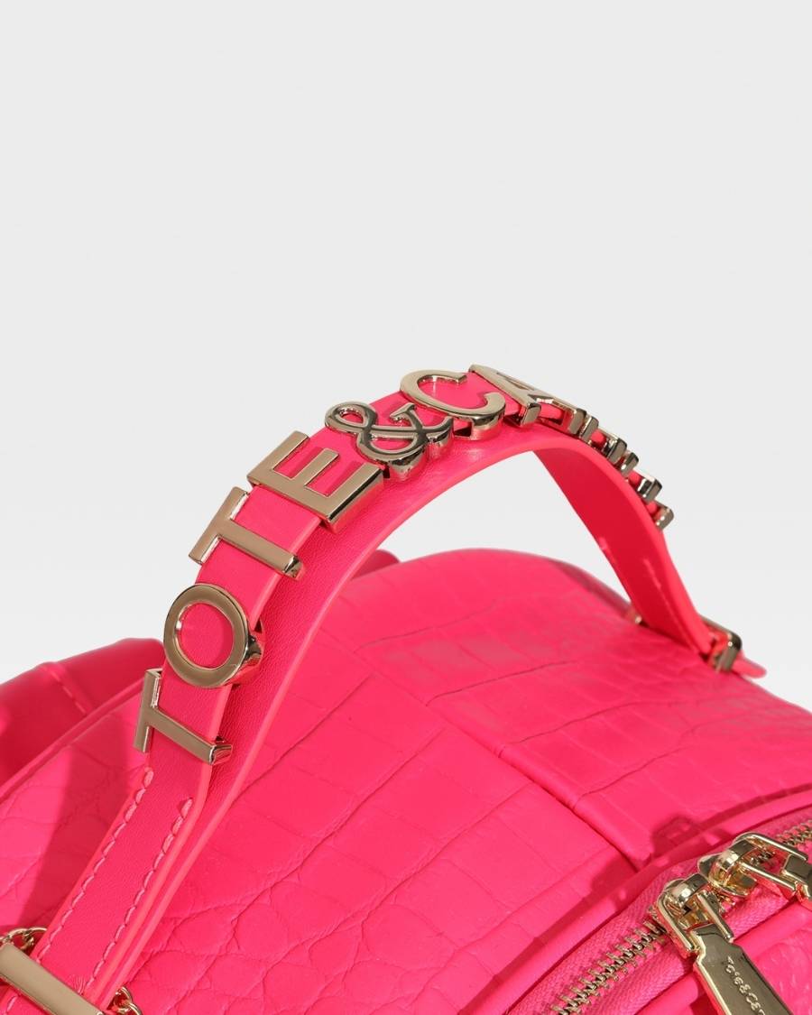 Apollo 2 BFF Backpack - Waterproof School Backpack for Girls, Neon Pink College Bookbag with USB Charging Port - Perfect for School, Travel & Daily Use