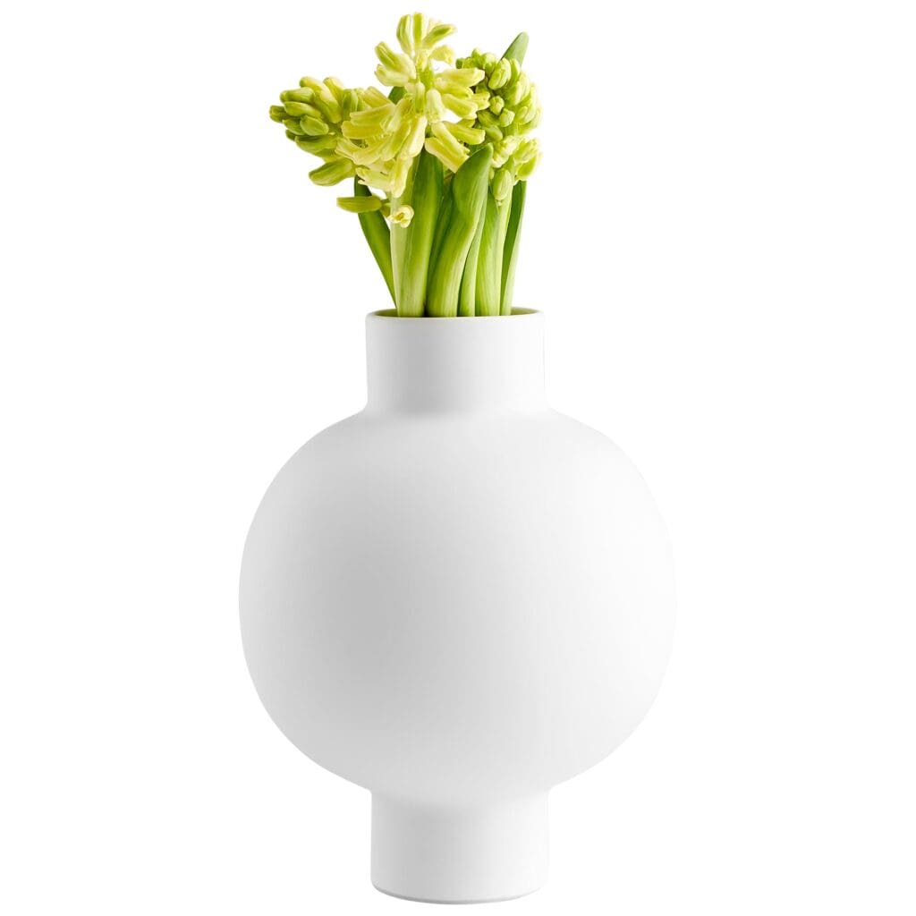 Cyan Design 10916 Libra Vase - White Small Glass Vase for Home Decor, Wedding Centerpieces & Floral Arrangements