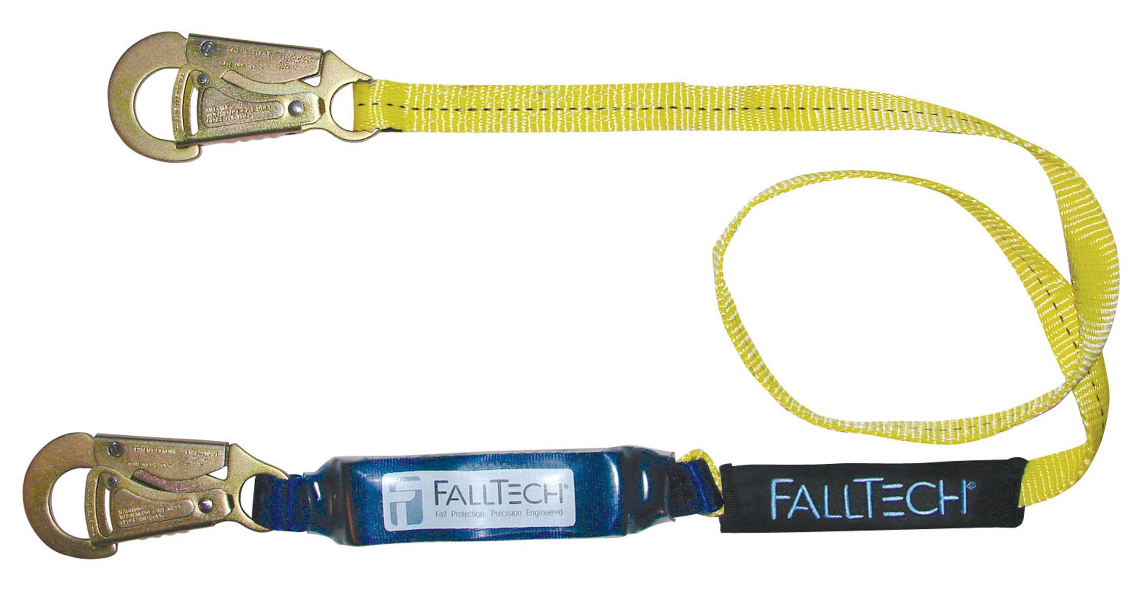 FallTech 8253 ClearPack Shock Absorbing Lanyard - 3-Foot Safety Lanyard for Fall Protection | Perfect for Construction, Roofing & Industrial Work at Heights