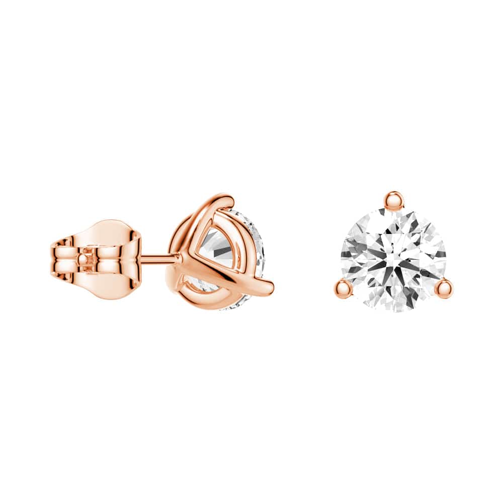 2 Carat (ctw) Round Moissanite Stud Earrings - 3 Prong Solitaire Setting - Perfect for Weddings, Anniversaries & Everyday Elegance