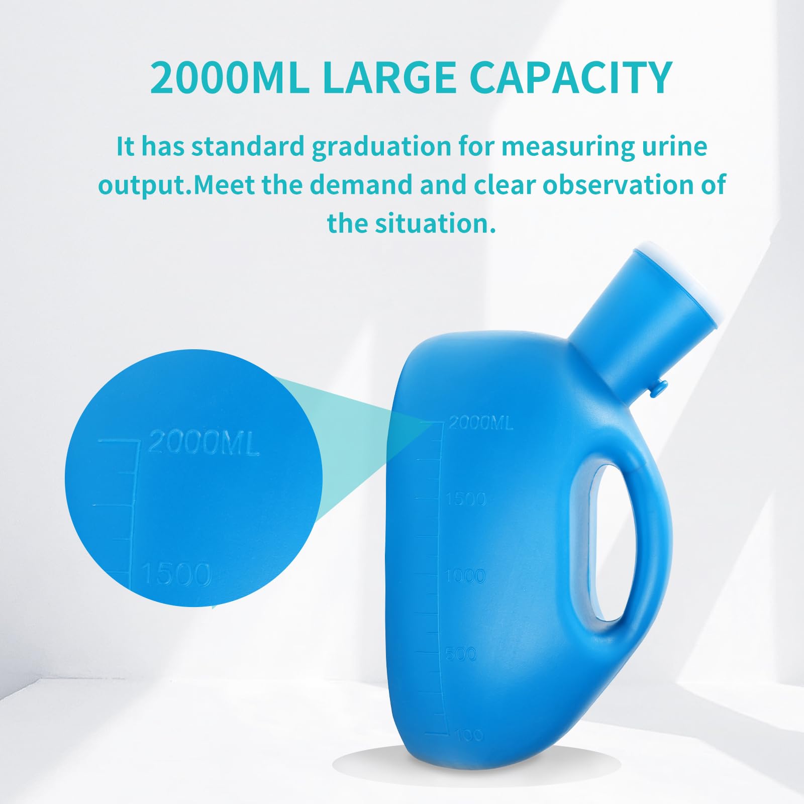 2000ml Portable Urinal for Men with 60