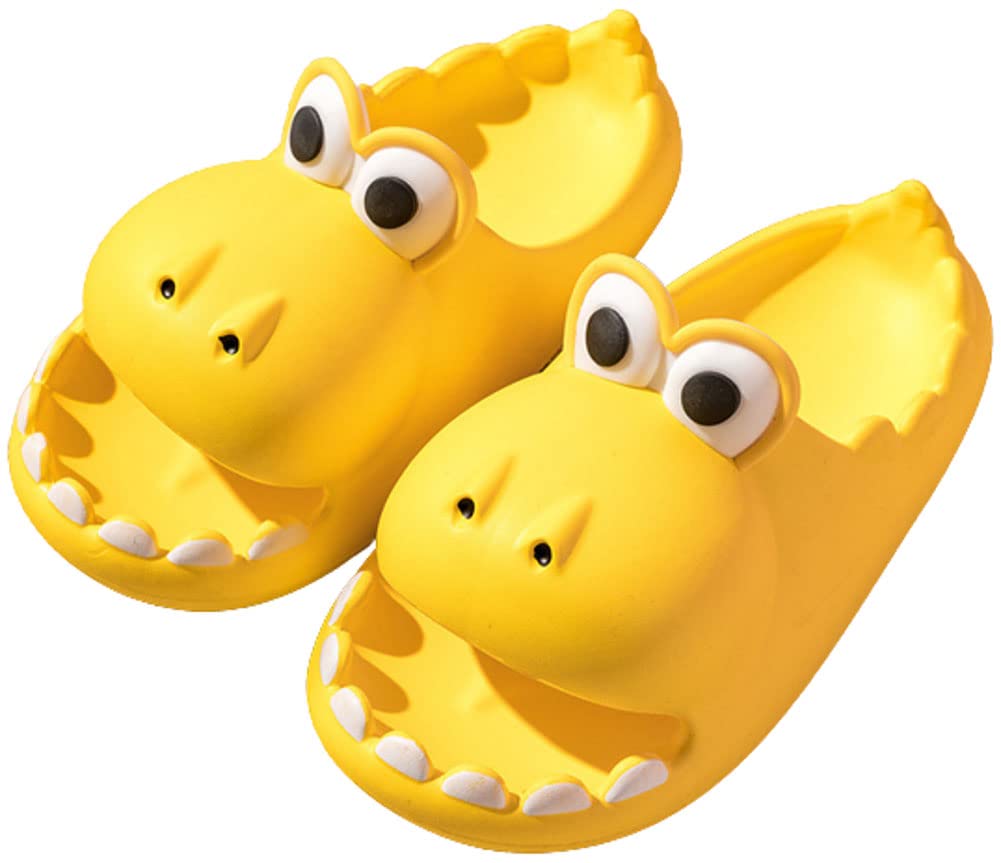 Funny Dinosaur Slippers for Women & Men - Open Toe Slides Summer Sandals - Non-Slip House Shoes for Couples - Perfect for Indoor/Outdoor Wear, Gifts & Themed Parties