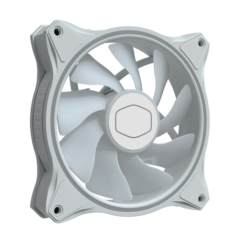 Cooler Master MFL B2DW 18NPA R1 CM Masterfan MF120 Halo ARGB PC Cooling Fan - White (2 Year Warranty) | High Performance RGB Case Fan for Gaming PC, Workstation & Custom Builds